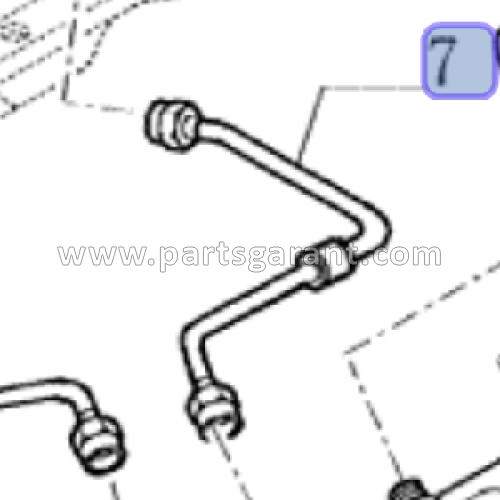 Fuel pipe from rack to injectors Case 580ST