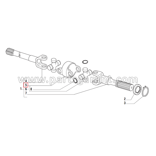 Central part of the propeller shaft