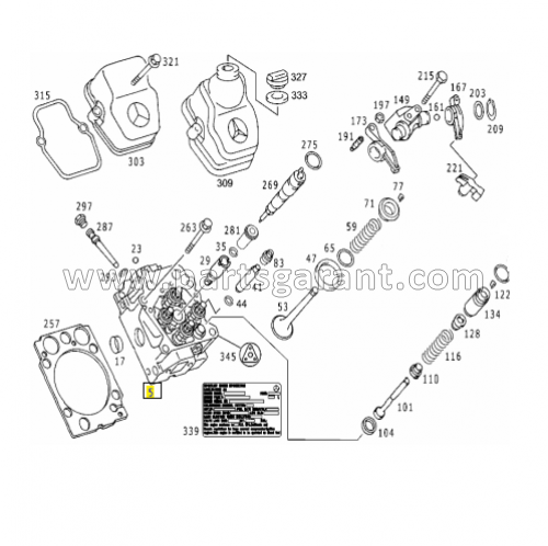 Mercedes-Benz Actros cylinder head