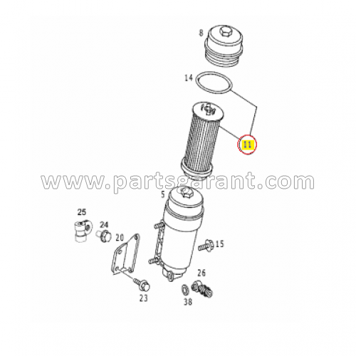 Fuel filter Mercedes-Benz Actros