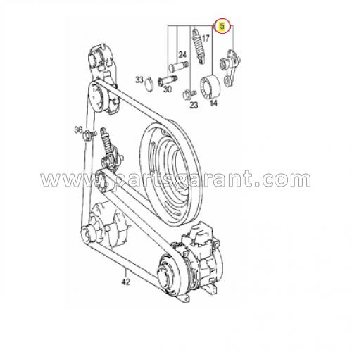 Belt tensioner Mercedes-Benz Actros