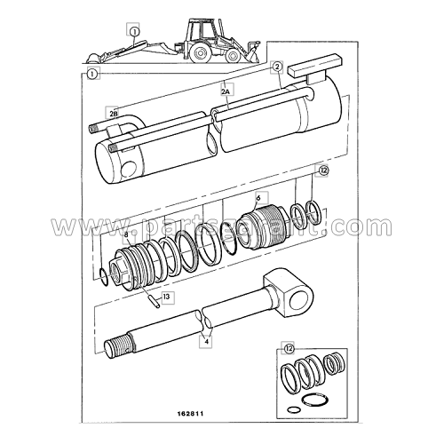 JCB 4CX Arm Cylinder