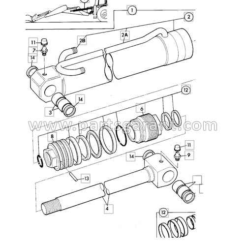 JCB 3CX backhoe cylinder