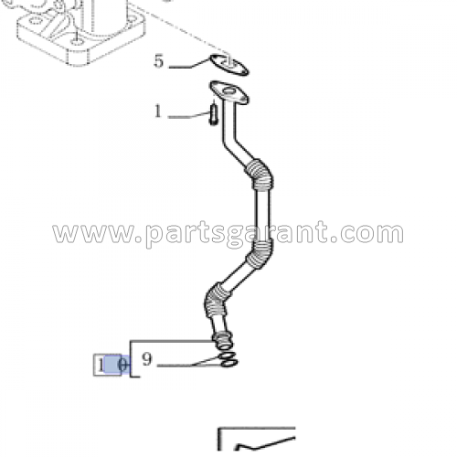 New Holland B90B turbocharger oil pipe