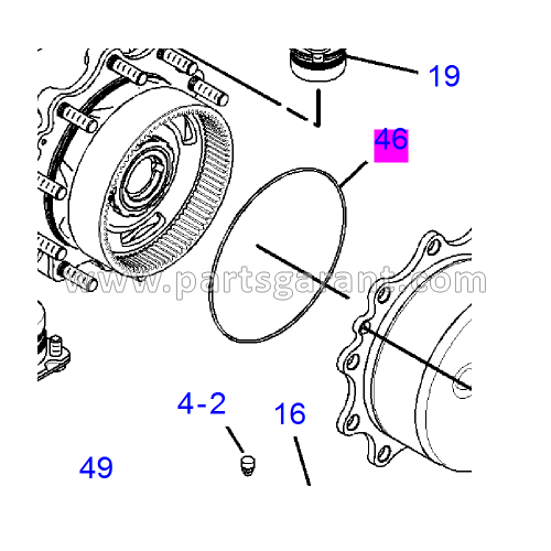 Caterpillar 434E Rear Hub Cover Ring