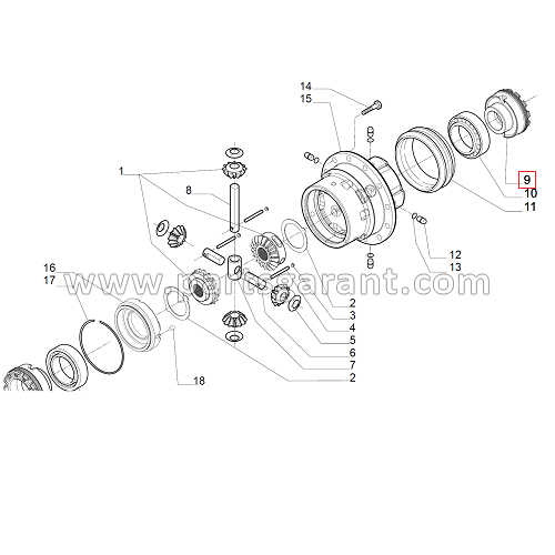 Differential nut M104x1.5