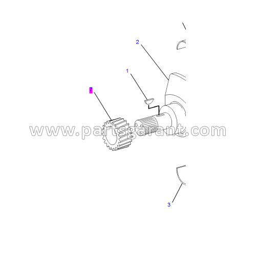 Crankshaft gear (28 teeth) Caterpillar 432D