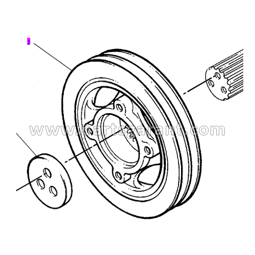 Crankshaft pulley Caterpillar 432D