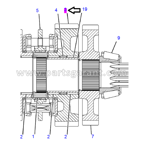 Gear (43 teeth) Caterpillar 428 E