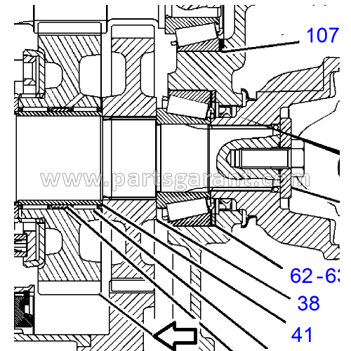 Gear (43 teeth) Caterpillar 432D