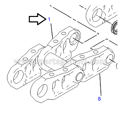 Track link left Caterpillar 325D