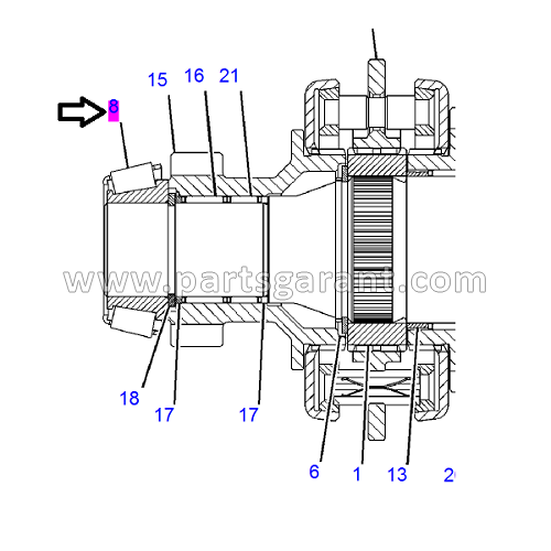 Caterpillar 428 E Tapered Bearing