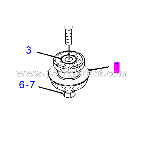 Cabin cushion rear Caterpillar 434E