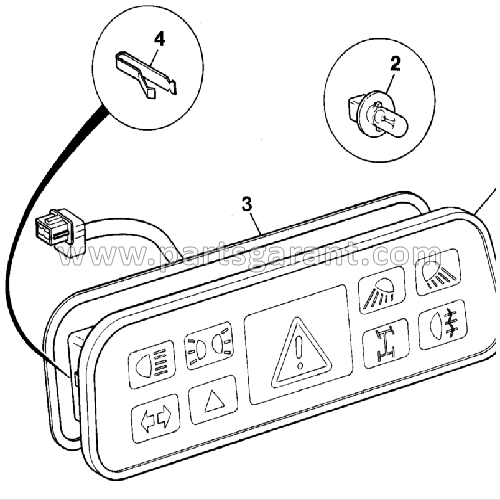 JCB 3CX instrument panel