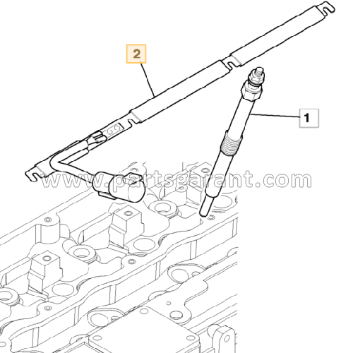 JCB 4CX glow plug connector