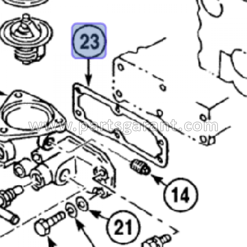 Case CX210 Thermostat Housing Gasket