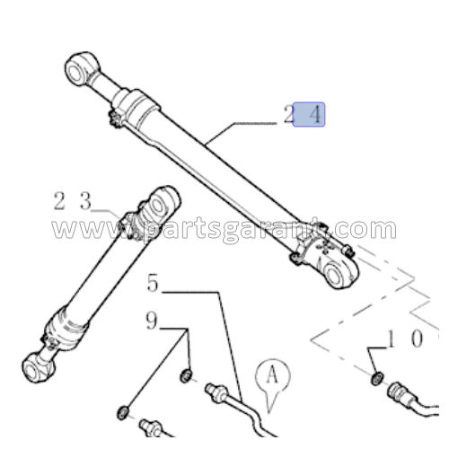 New Holland E215 Bucket Stick Cylinder