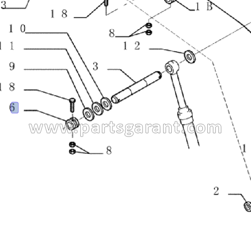 New Holland E215 handle bushing