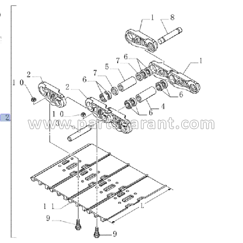 Track 900mm (set) New Holland E215