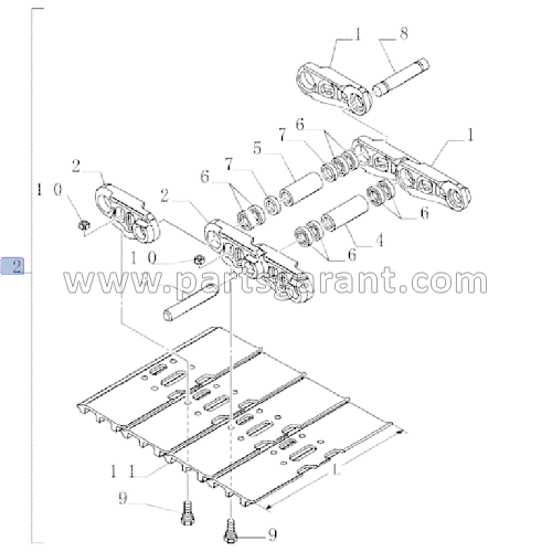 Track 700mm (set) New Holland E215