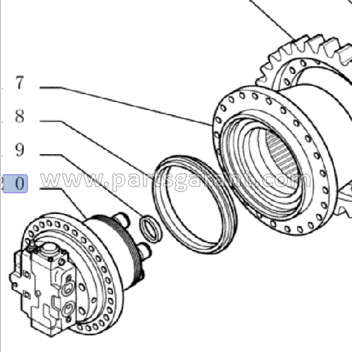 New Holland E215 hydraulic motor