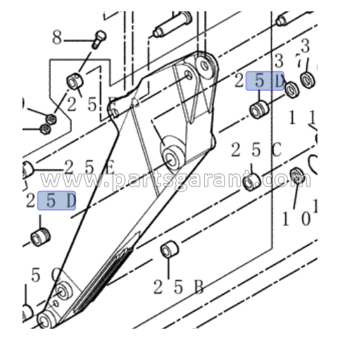 New Holland E215 handle bushing