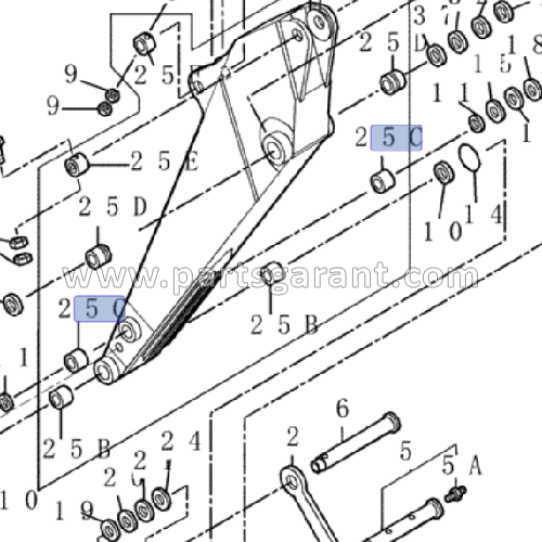 New Holland E215 handle bushing