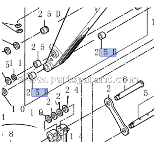 New Holland E215 handle bushing