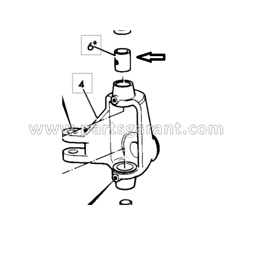 Steering knuckle bushing (front axle) JCB 3CX