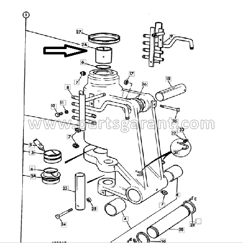 Hub (Center Mount) JCB 3CX