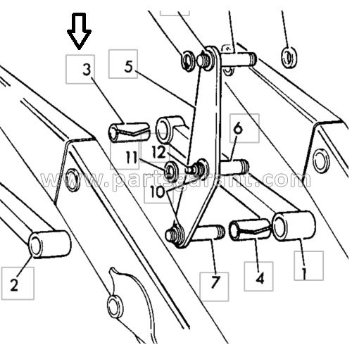 JCB 3CX Front Arm Bushing