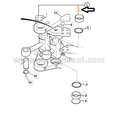 JCB 4CX backhoe swing cylinder bushing