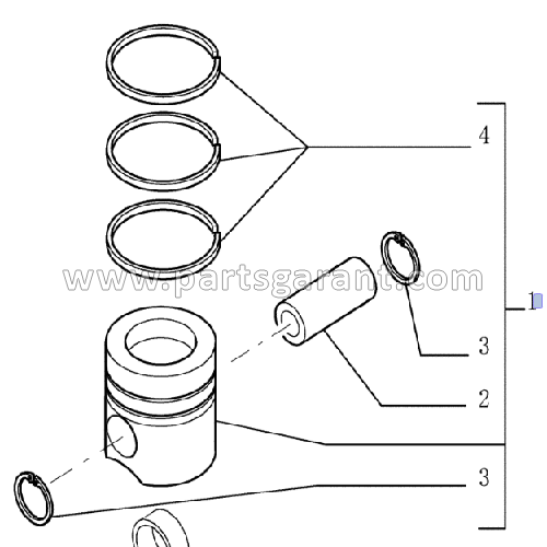 Piston assembly New Holland E215