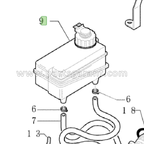 New Holland LB110B brake fluid reservoir