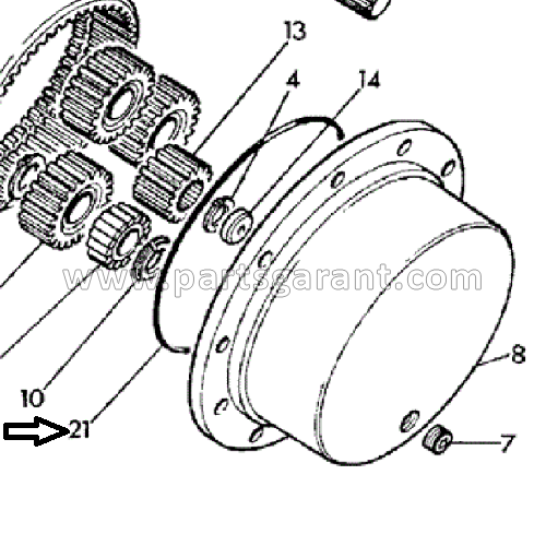 JCB 3CX rear hub ring