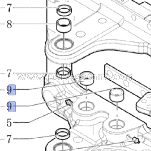 New Holland LB110B Rotary Cylinder Bushing