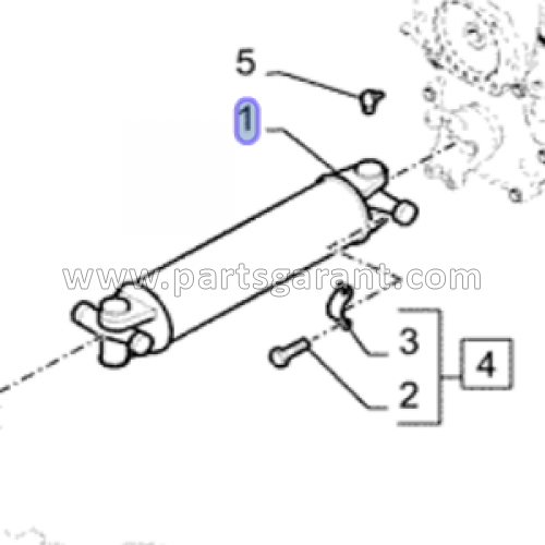 Cardan to rear axle 185 mm (590ST) Case 580ST