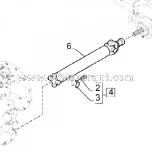 Cardan to front axle Case 695ST