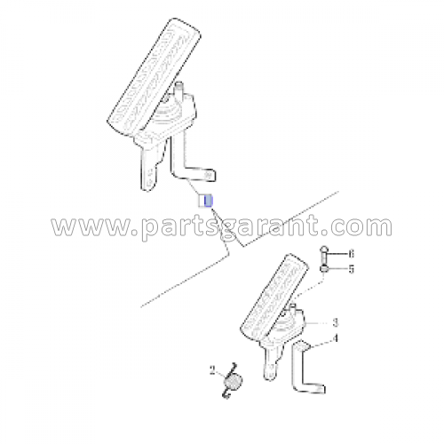 Gas pedal New Holland B90B