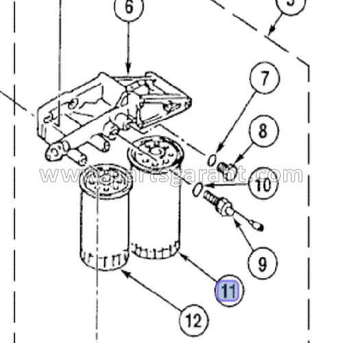 Case CX210 engine oil filter