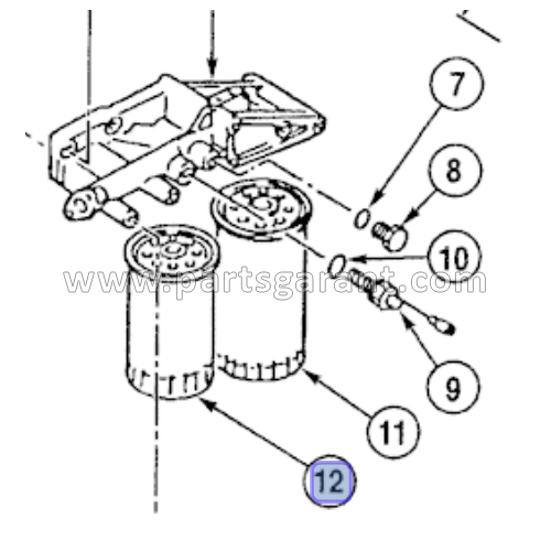 Case CX210 engine oil filter