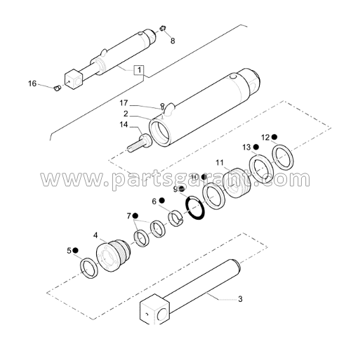 Stabilizer cylinder New Holland LB110B