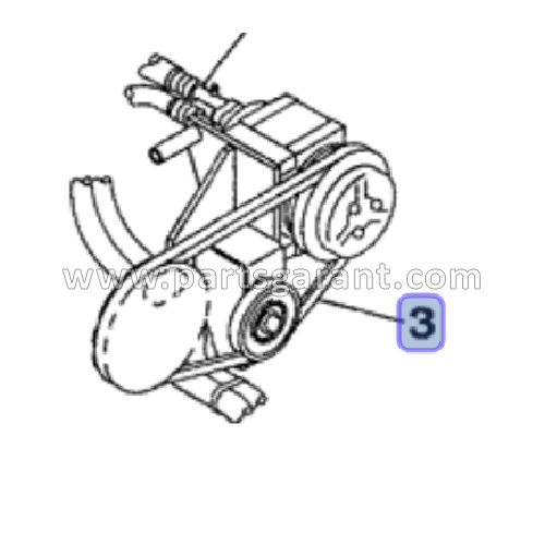 Case CX210 air conditioner belt