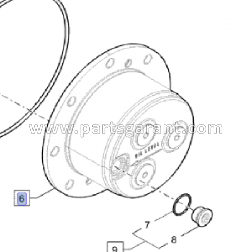 Case 580ST Front Hub Cover