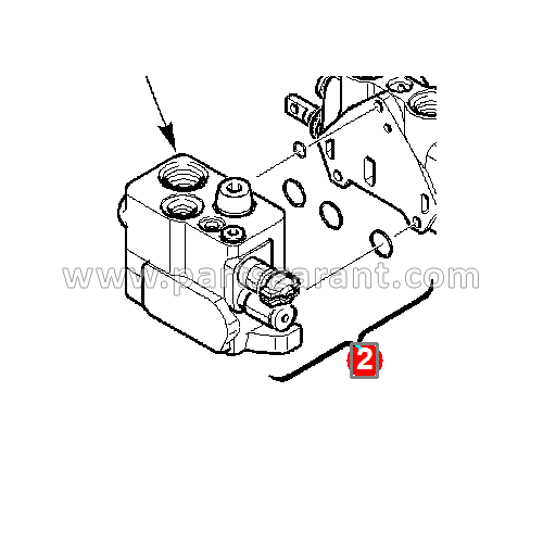 Komatsu WB93R2 main distributor inlet valve