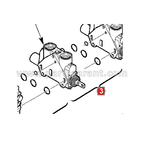 Front shovel lift hydraulic valve Komatsu WB93R2