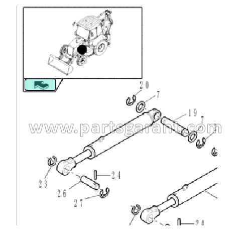 Case 580ST Hydraulic Cylinder