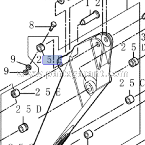 New Holland E215 handle bushing