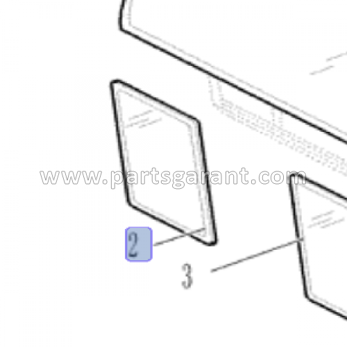 Cabin glass lower right New Holland B90B