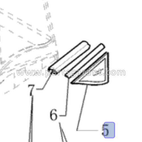 Cabin glass left New Holland LB110B